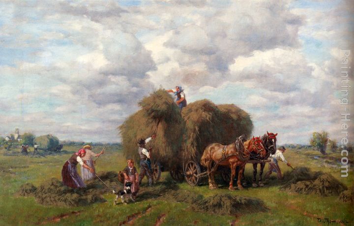The Hay Harvest painting - Desire Thomassin The Hay Harvest art painting